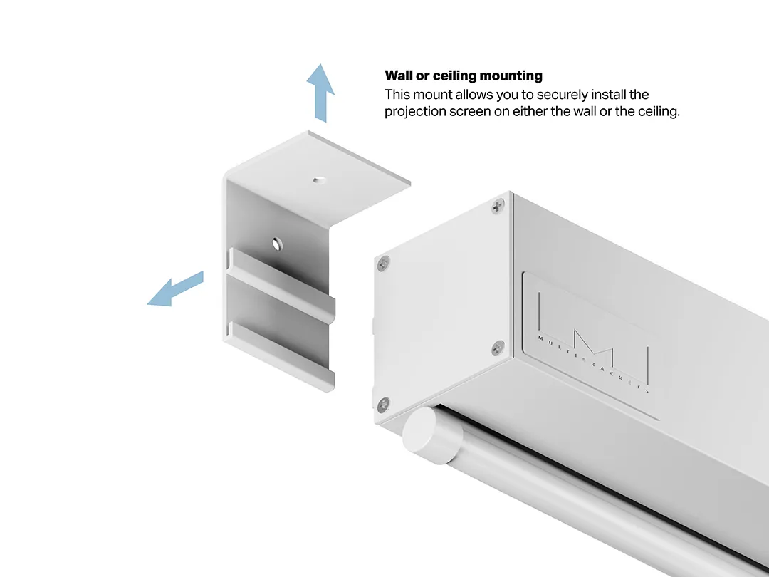 Multibrackets M Manual Self-lock Projection Screen Deluxe - Heijastusn&auml;ytt&ouml; - kattoon asennettava - 112 tuuma (284 cm) - 1:1 - Matte White - valkoinen