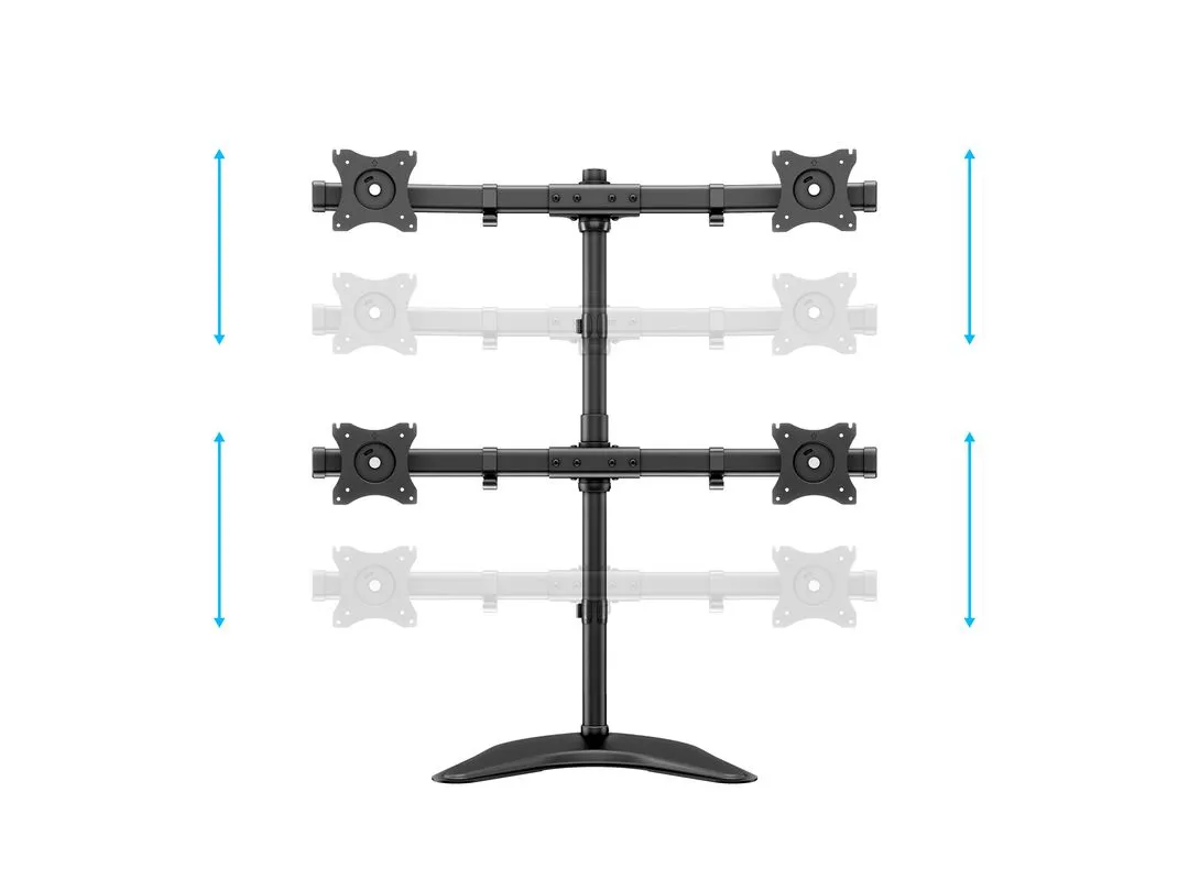 Multibrackets M Deskstand Basic Quad, -monitor arm, black, 15&quot;-27&quot;, 10kg