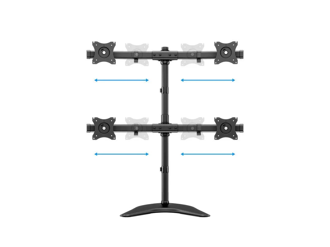 Multibrackets M Deskstand Basic Quad, -monitor arm, black, 15&quot;-27&quot;, 10kg