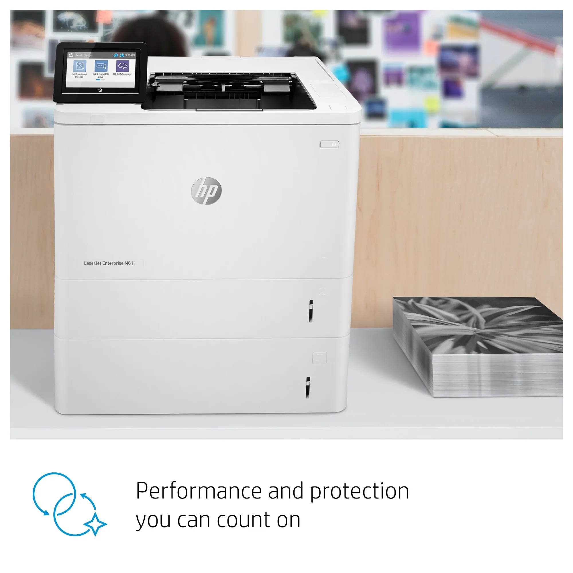 HP LaserJet Enterprise M611dn - Tulostin - yksiv&auml;rinen - Dupleksi - laser - A4/Legal - 1200 x 1200 pistett&auml;/tuuma - jopa 61 sivua/min - kapasiteetti: 650 arkkia