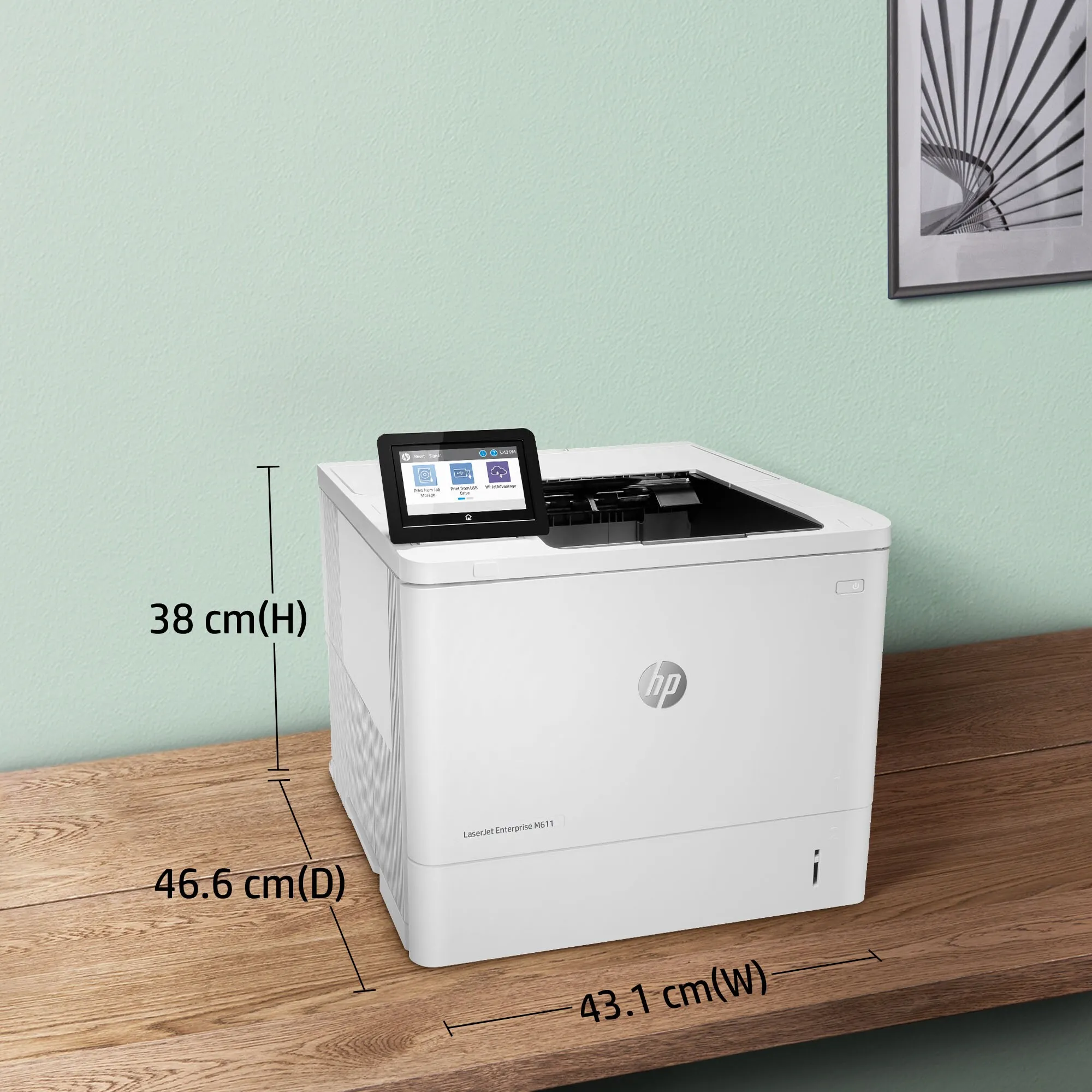 HP LaserJet Enterprise M611dn - Tulostin - yksiv&auml;rinen - Dupleksi - laser - A4/Legal - 1200 x 1200 pistett&auml;/tuuma - jopa 61 sivua/min - kapasiteetti: 650 arkkia