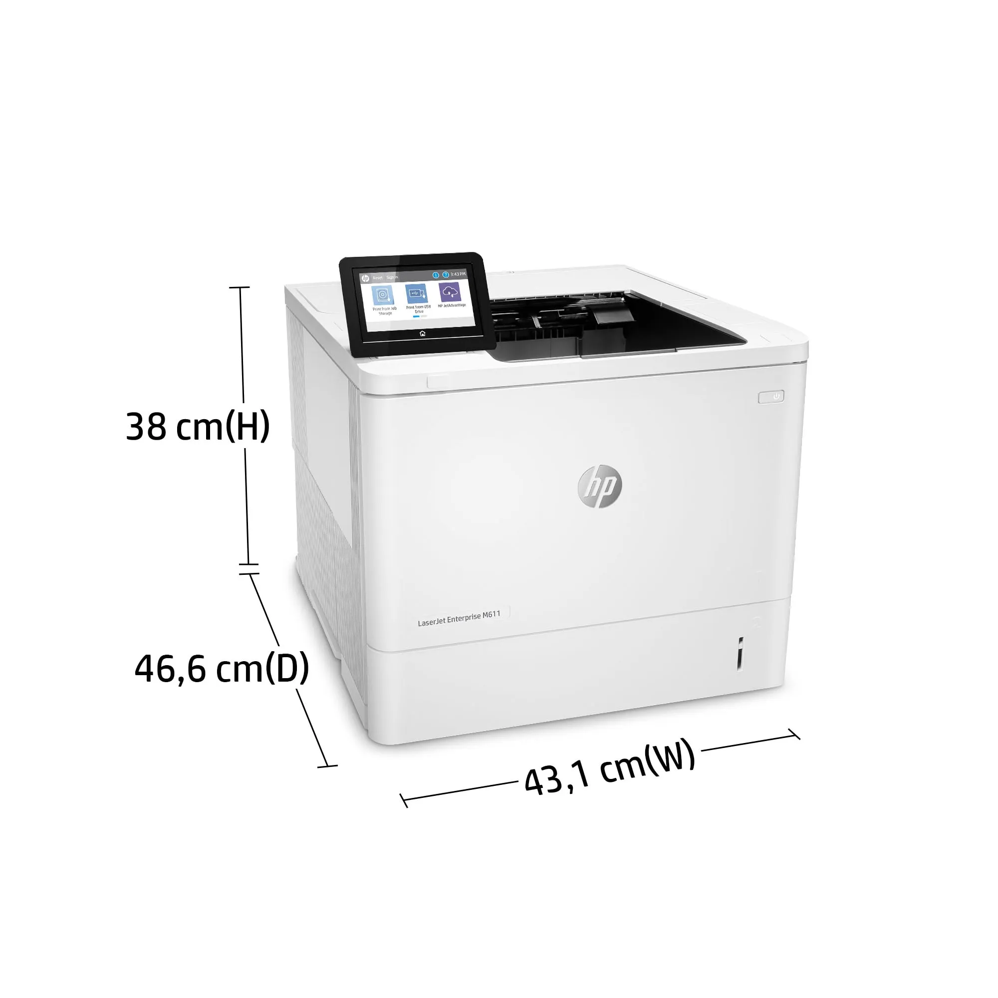 HP LaserJet Enterprise M611dn - Tulostin - yksiv&auml;rinen - Dupleksi - laser - A4/Legal - 1200 x 1200 pistett&auml;/tuuma - jopa 61 sivua/min - kapasiteetti: 650 arkkia