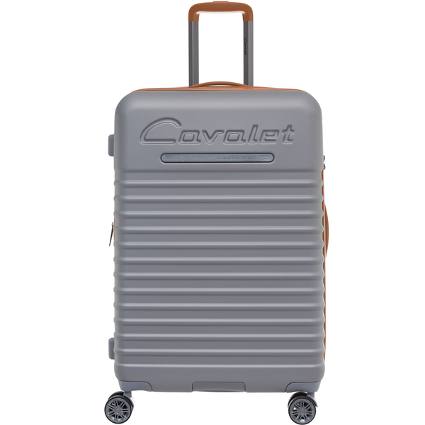 CAVALET Pasadena 75 Large Expandable Hard-Shell Luggage, Silver/Tan