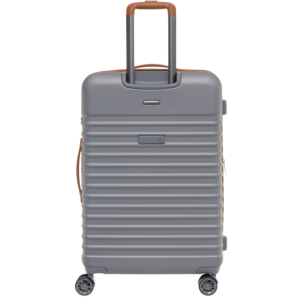 CAVALET Pasadena 75 Large Expandable Hard-Shell Luggage, Silver/Tan