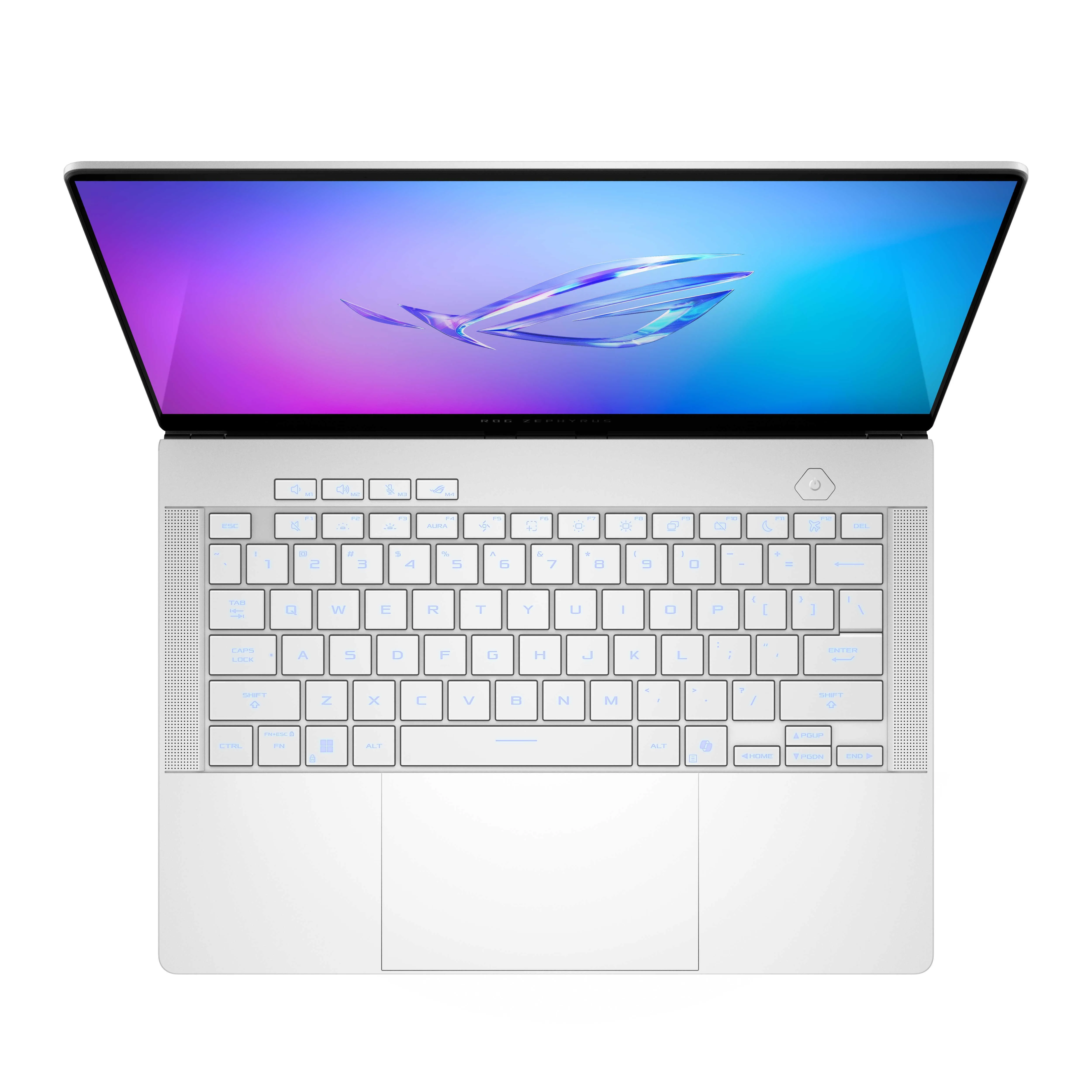 Asus ROG Zephyrus G 14" AMD 9 HX 370, 64 GB, 2 TB SSD, NVIDIA GeForce RTX 5070 Ti, Win 11 Home - gaming bärbar, Vit