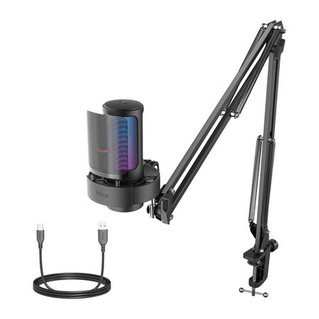 FIFINE AmpliGame A8T, USB, Condenser Microphone, Black