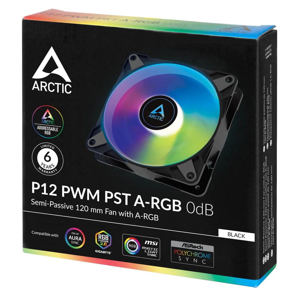 Arctic P12 PWM PST A-RGB 0dB, 120mm - case fan, black