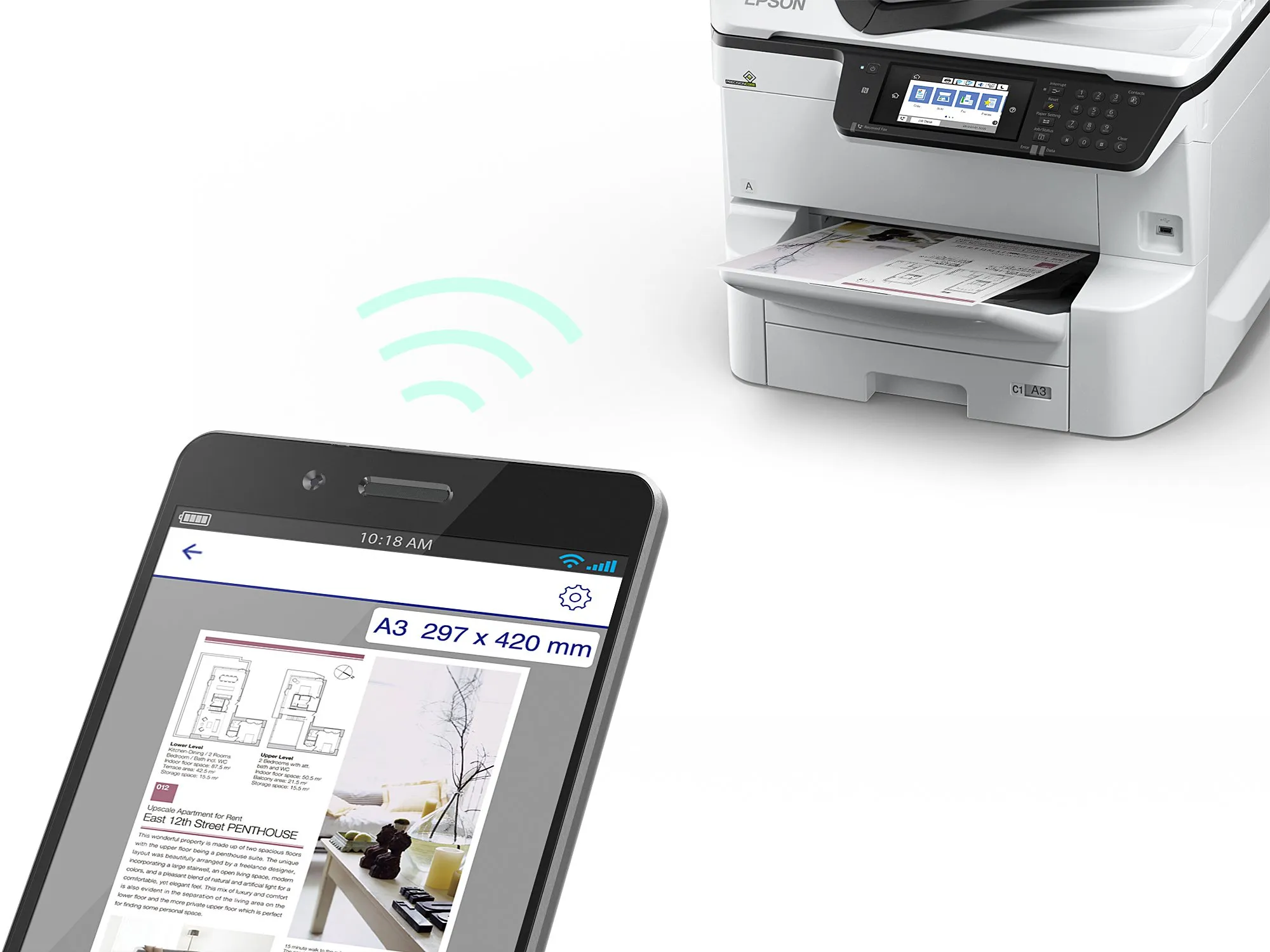 Epson WorkForce Pro WF-C8690DWF Duplex, LAN/Wi-Fi, A3 -v&auml;rimustesuihkutulostin