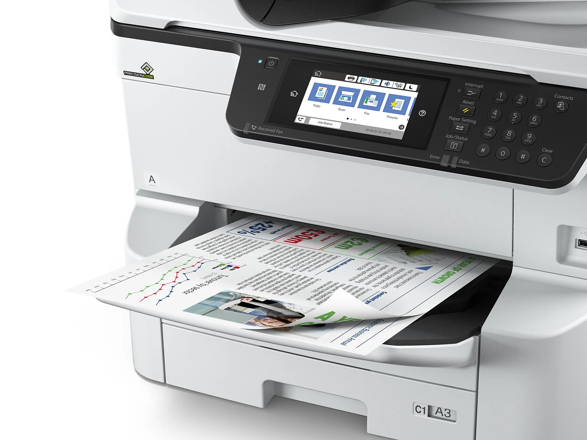 Epson WorkForce Pro WF-C8690DWF Duplex, LAN/Wi-Fi, A3 -v&auml;rimustesuihkutulostin