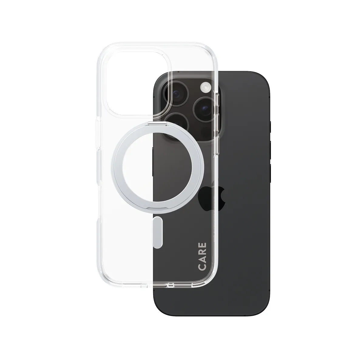 Care by PanzerGlass iPhone 16 Pro MagSafe Kickstand -fodral, Silver