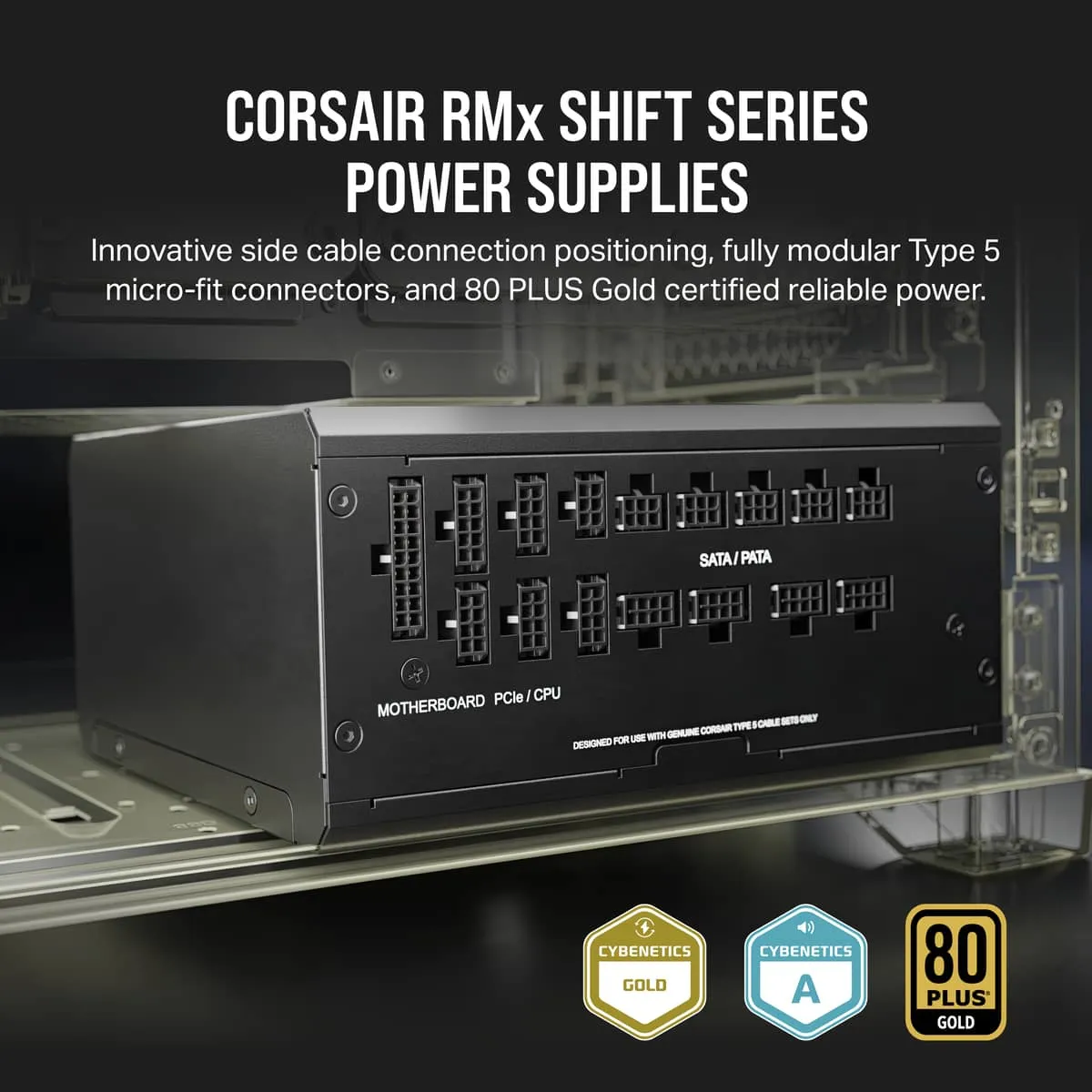 Corsair RM1200X Shift 1200W - virtal&auml;hde, 80 Plus Gold