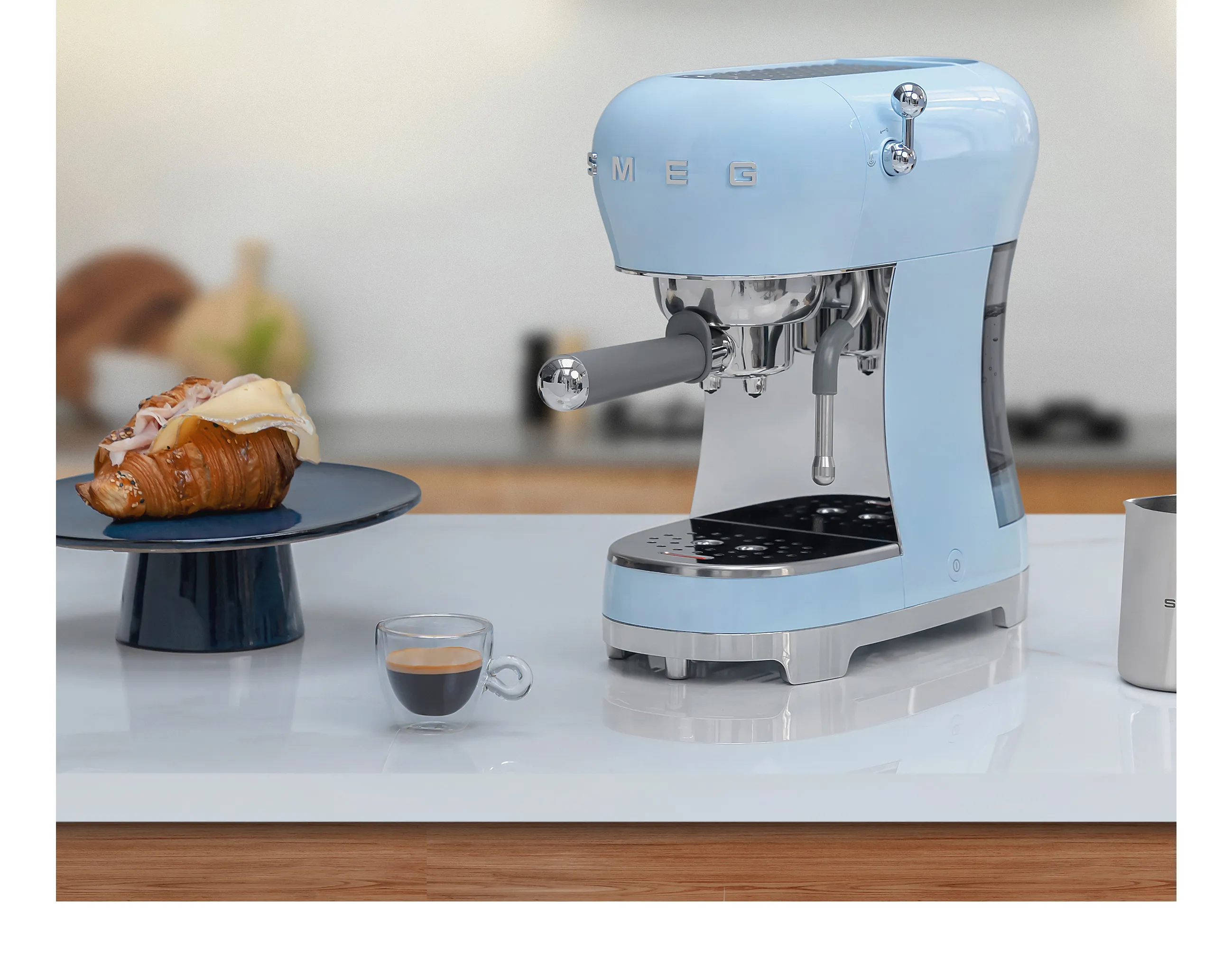 Smeg 50's Style ECF02PBEU - espressomaskin, Blå