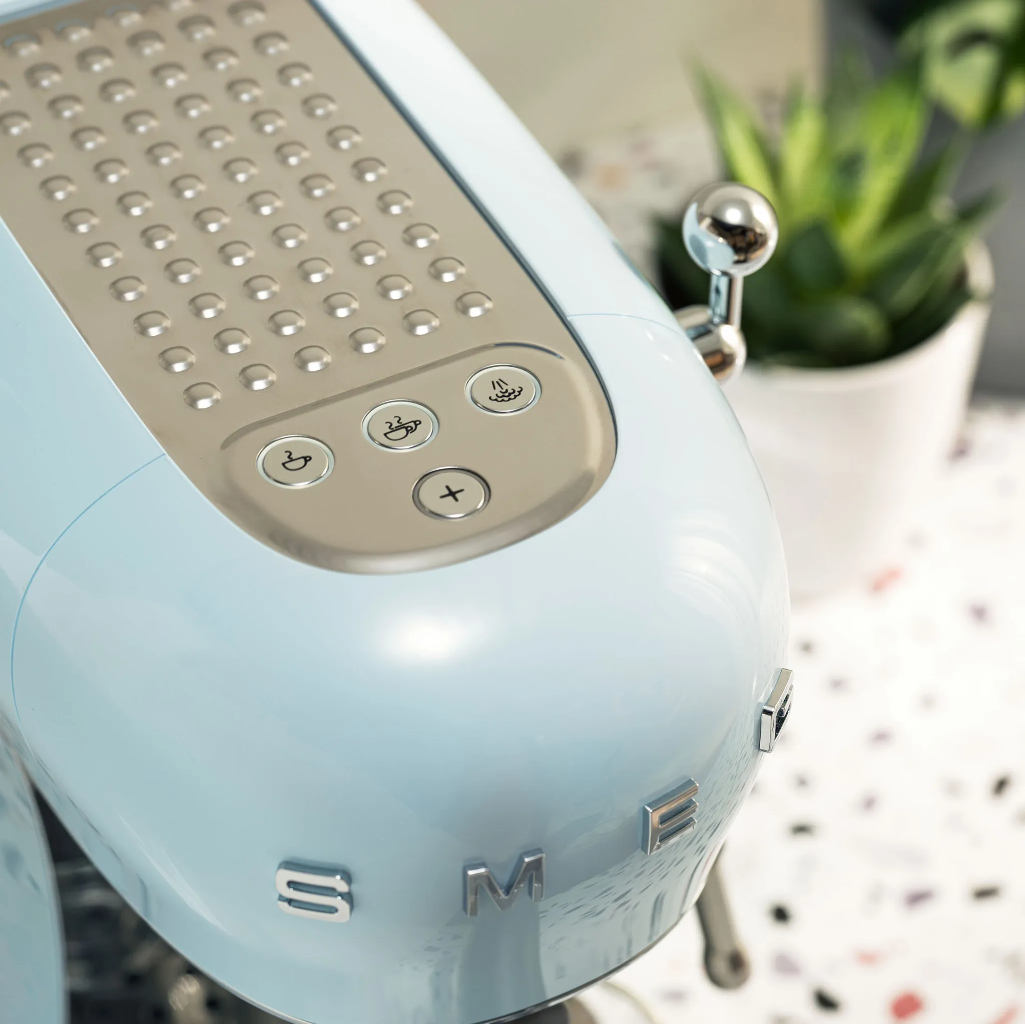 Smeg 50's Style ECF02PBEU -espressokeitin, Sininen