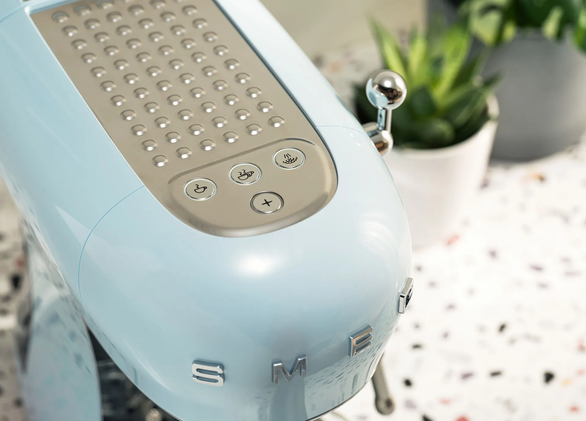Smeg 50's Style ECF02PBEU -espressokeitin, Sininen