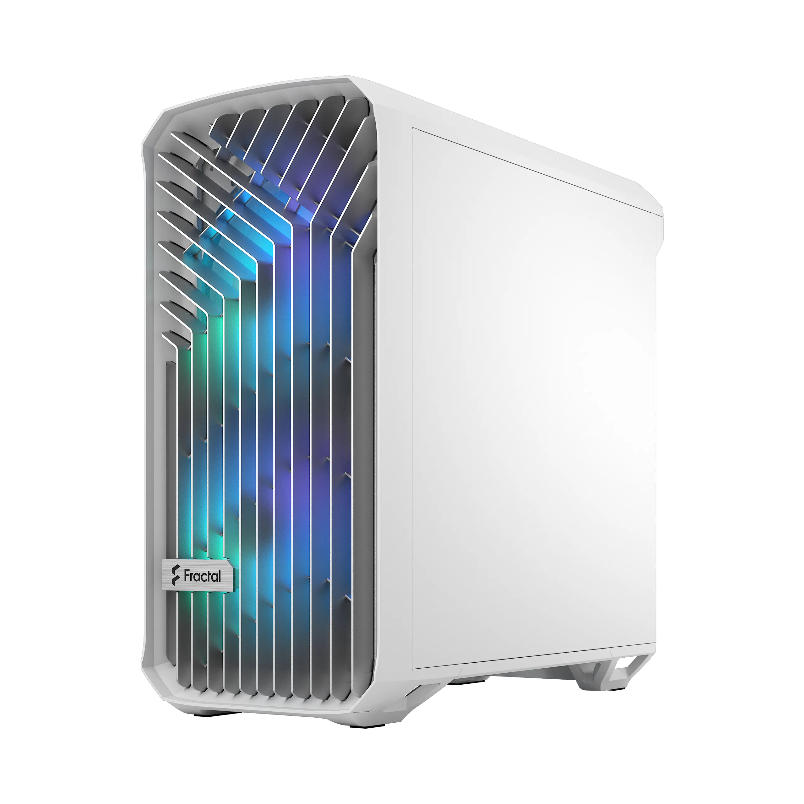 Fractal Design Torrent Compact Mini-Tower Case with RGB lighting and clear window, White
