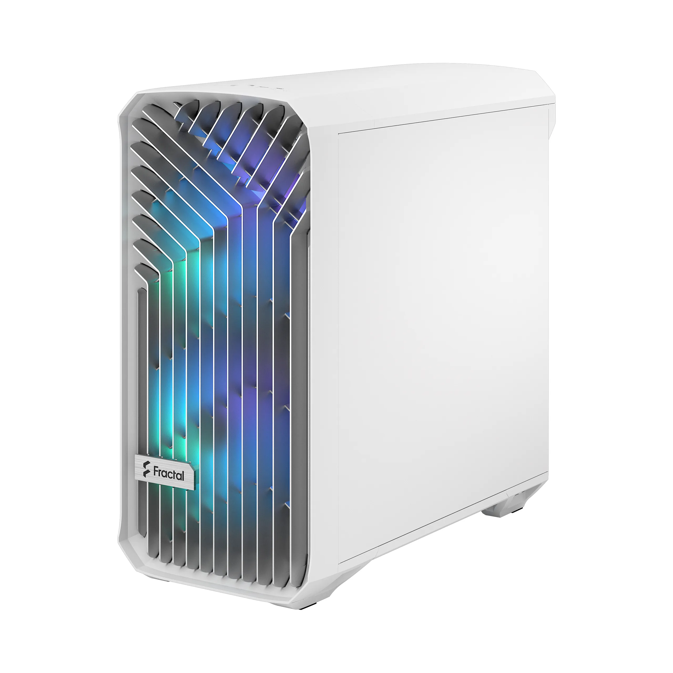 Fractal Design Torrent Compact Mini-Tower Case with RGB lighting and clear window, White