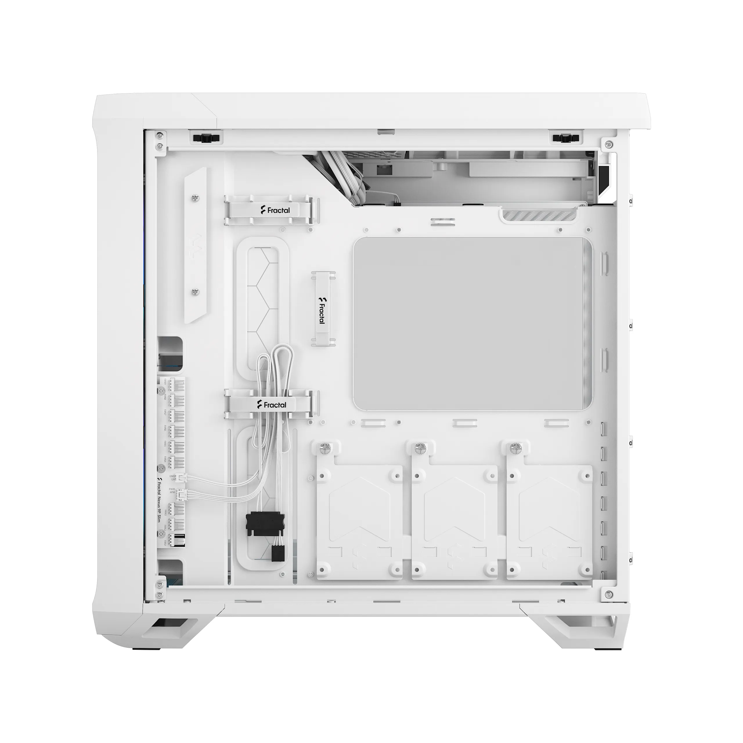 Fractal Design Torrent Compact Mini-Tower Case with RGB lighting and clear window, White