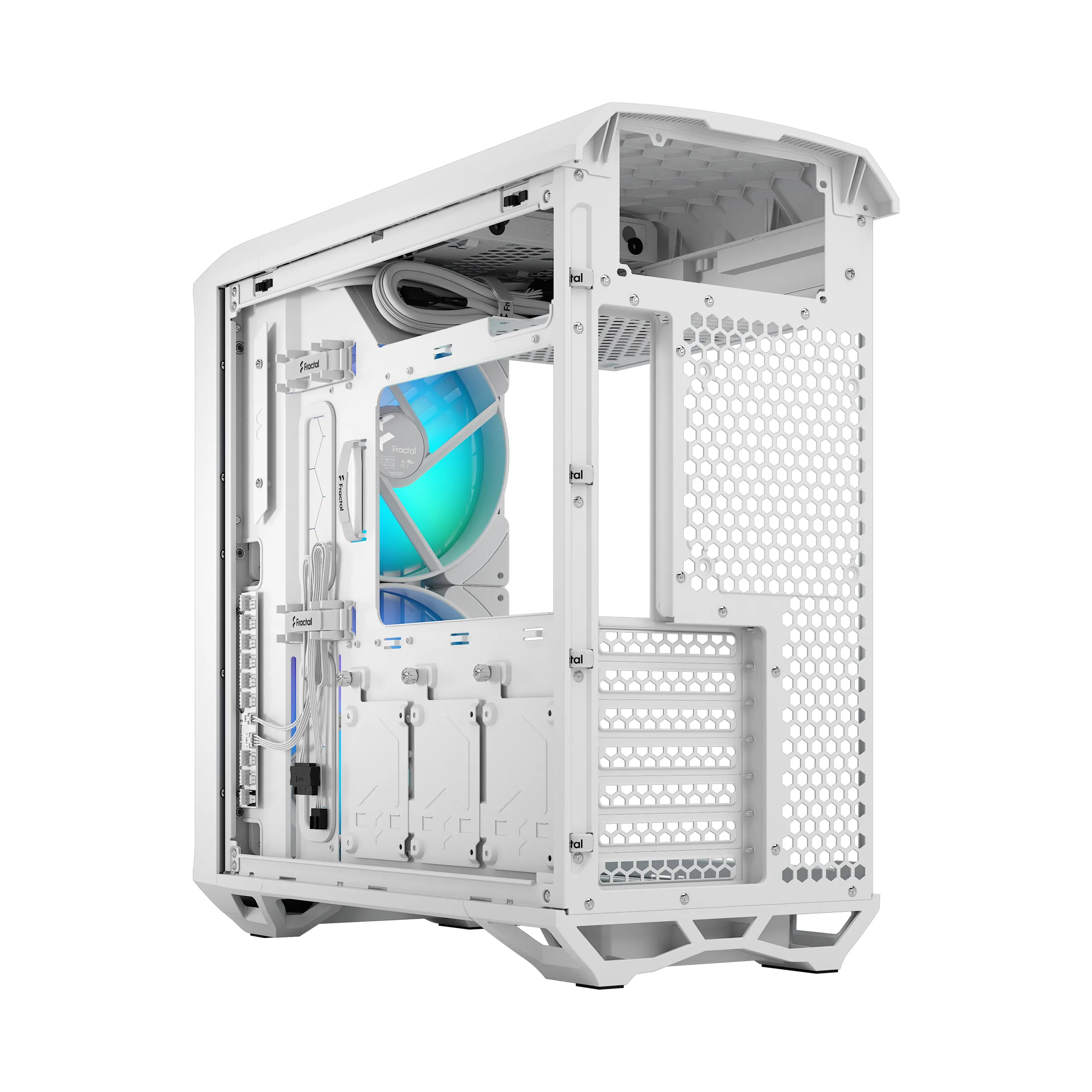 Fractal Design Torrent Compact Mini-Tower Case with RGB lighting and clear window, White