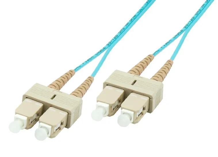 MicroConnect OM3 LSZH SC/UPC-SC/UPC 0.5m Fiber Optic Cable, Aqua blue