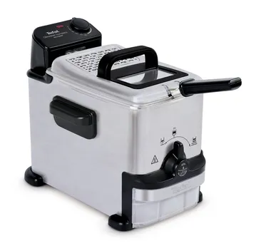 Tefal deep fryer Oleoclean Compact FR7016 (stainless steel/black, 1,500 watts, oil container 2 liters)
