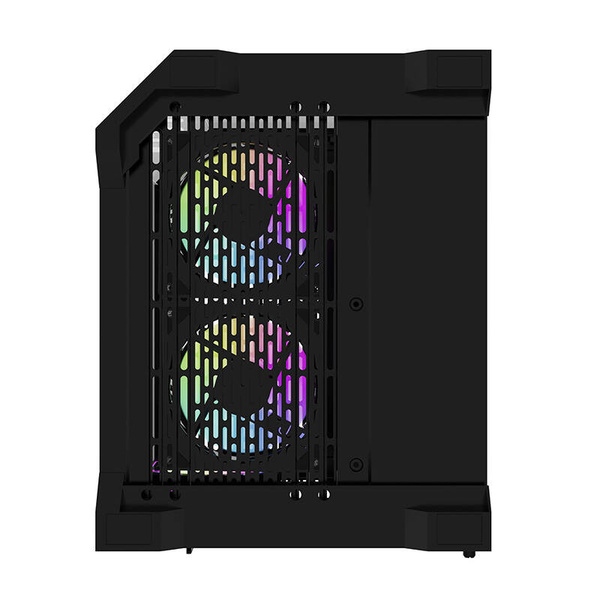 DARKFLASH FT350 Mini-Tower Case with window and RGB lighting, Black