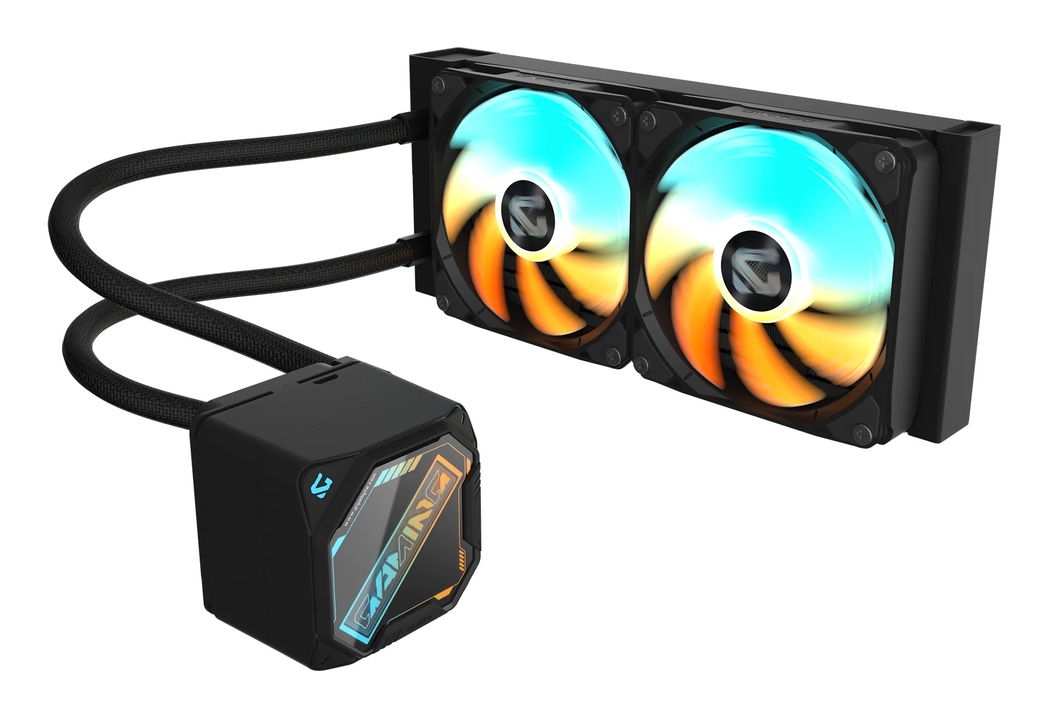 GIGABYTE GAMING 240mm ARGB v&auml;tskekylare, svart