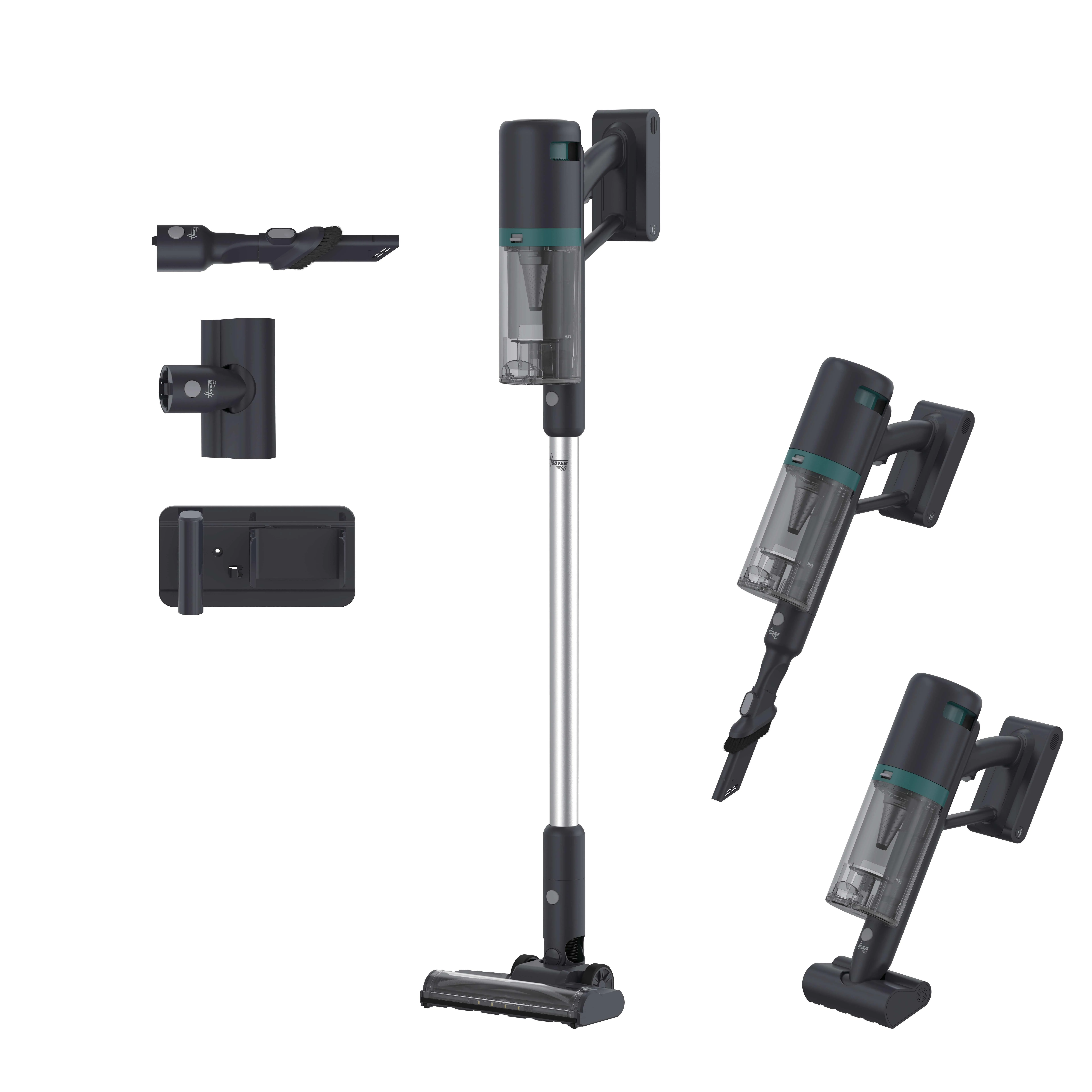Hoover Go Pet HFG10P 011 0.55L 200W Stick vacuum cleaner, Blue, Grey
