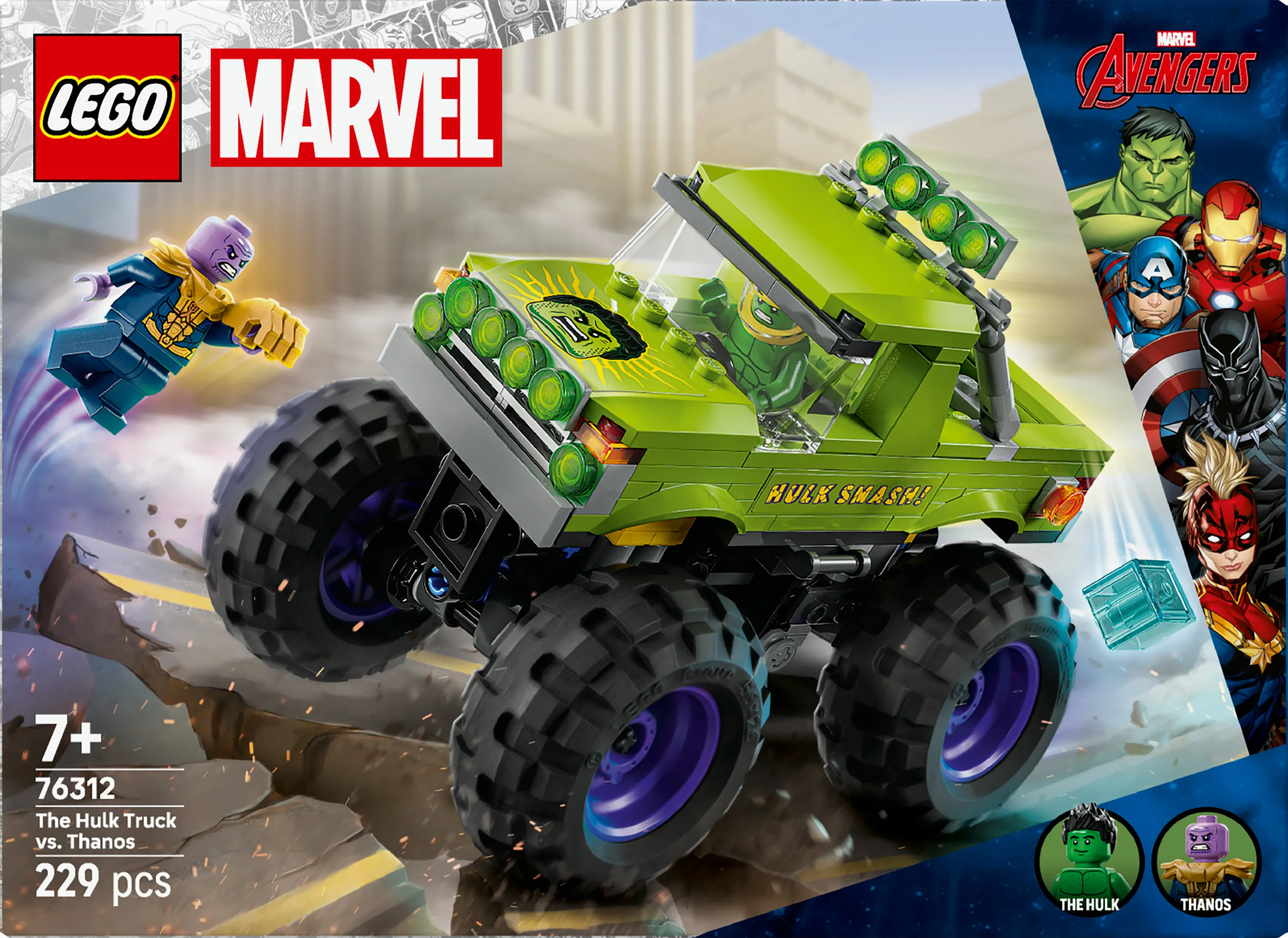LEGO Marvel Hulkin monsteriauto vastaan Thanos 76312