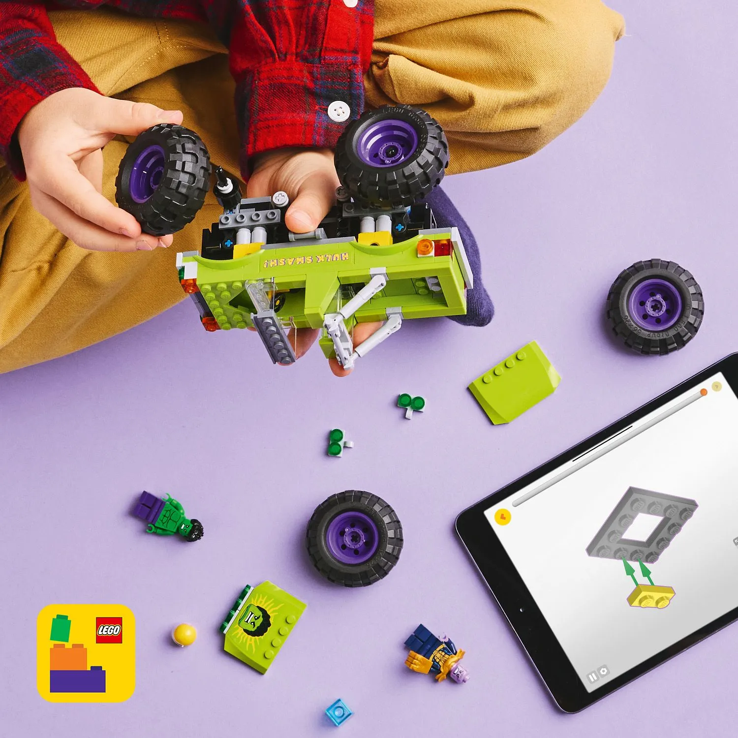 LEGO Marvel Hulkin monsteriauto vastaan Thanos 76312