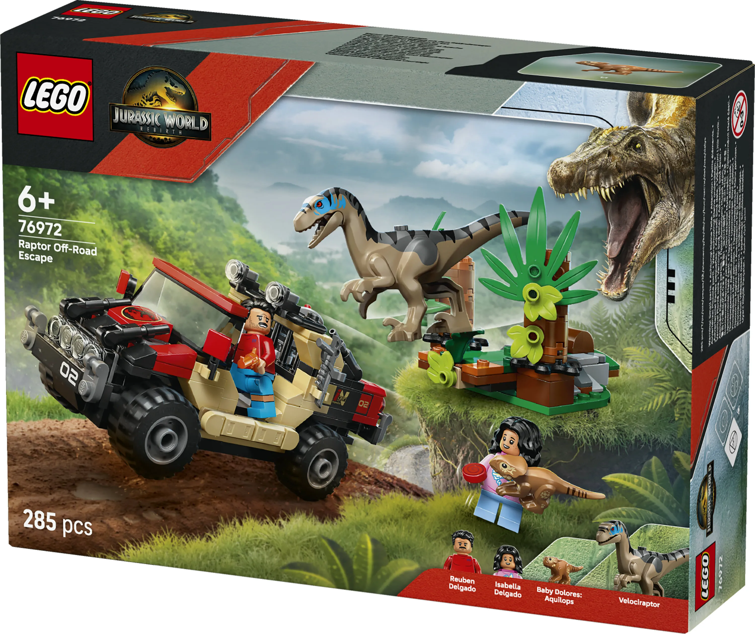 LEGO Jurassic World Raptor ja pako maastoautolla 76972