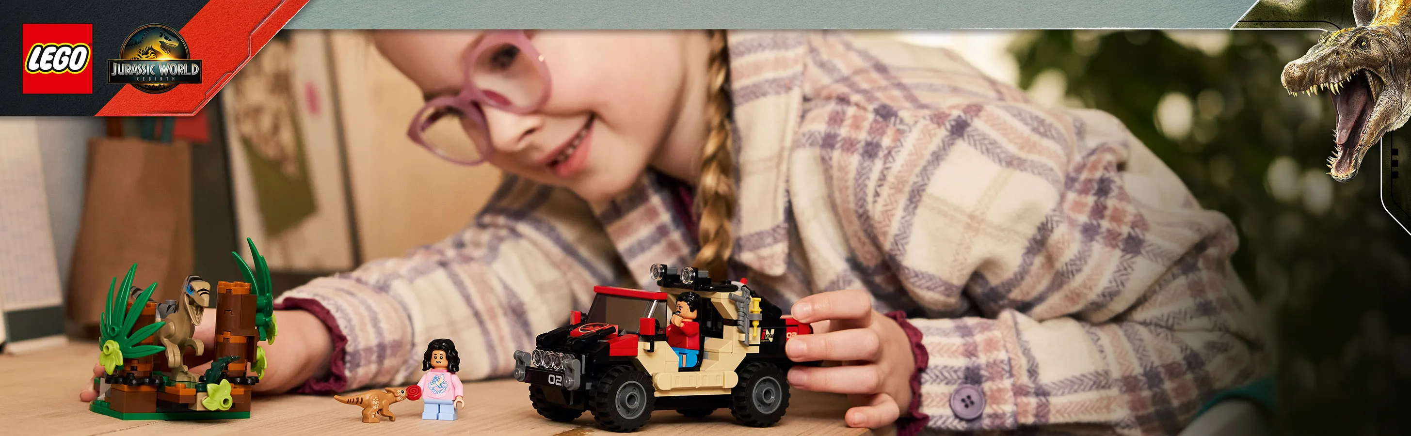 LEGO Jurassic World Raptor ja pako maastoautolla 76972