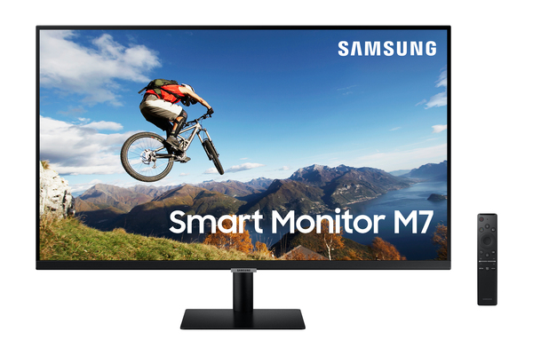 Samsung Smart Monitor A7 32 16 9 3840x2160 Va 8ms 60hz Hdr10 Airplay2 Adaptive Picture Speaker 2xhdmi Usb C 65w Tilt Stand Remote Monitors Peripherals Multitronic