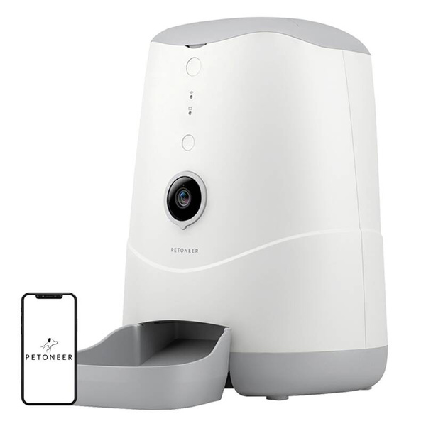 PETONEER PF007 Nutri Vision Smart Automatic Pet Food Dispenser with Camera, 3.7 L