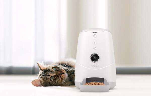 PETONEER PF007 Nutri Vision Smart Automatic Pet Food Dispenser with Camera, 3.7 L