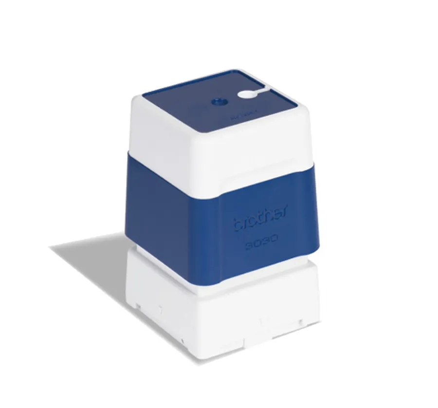 Pack 6 bleu self-inking stamps 30x30 mm