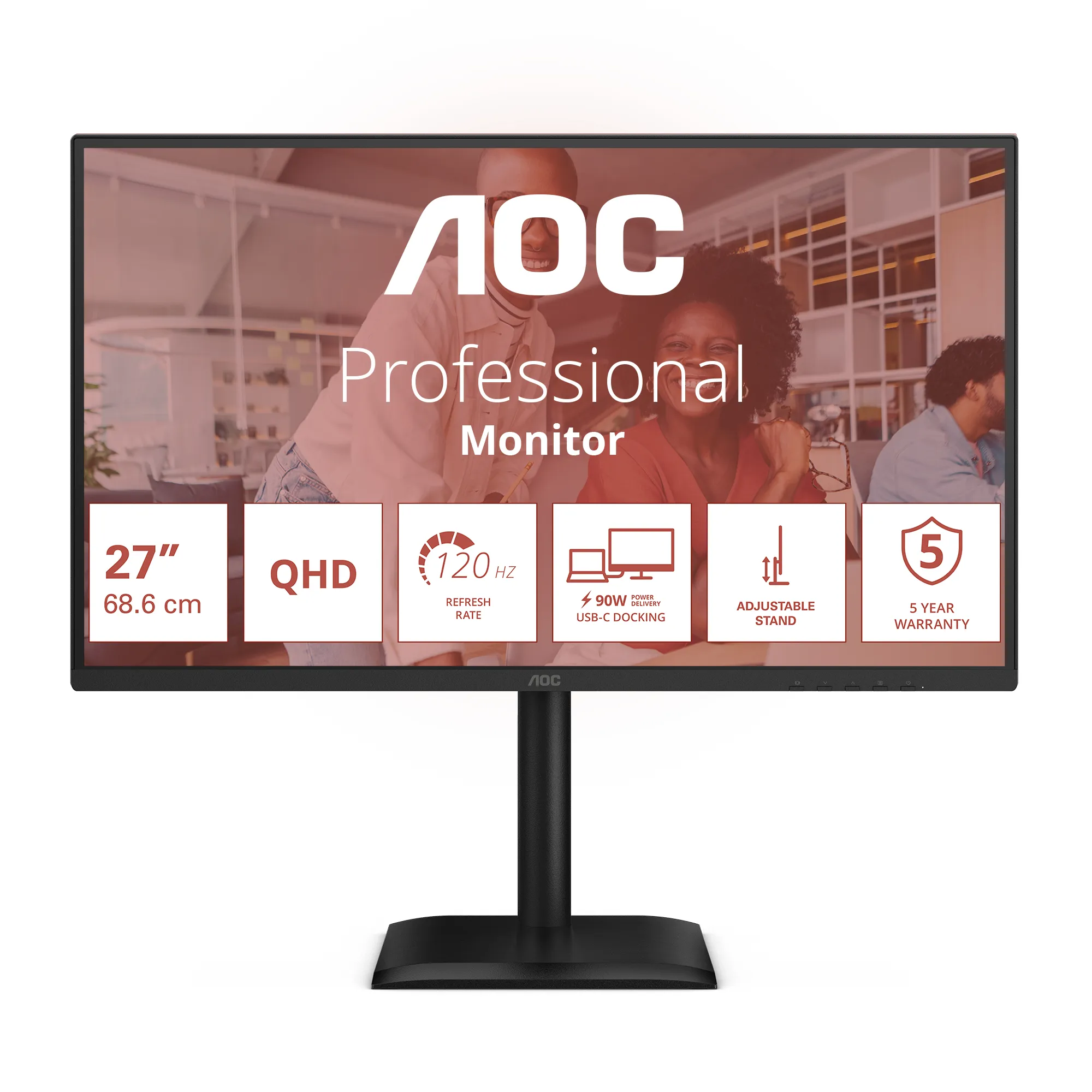 AOC Q27E4CV 27" QHD, IPS Monitor with USB-C hub
