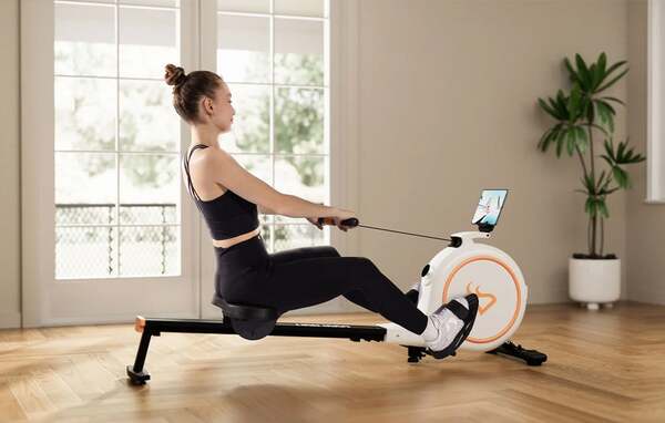 DEERRUN R1 Magnetic Rowing Machine, White, 32 Levels