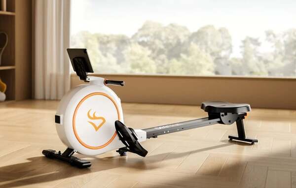 DEERRUN R1 Magnetic Rowing Machine, White, 32 Levels