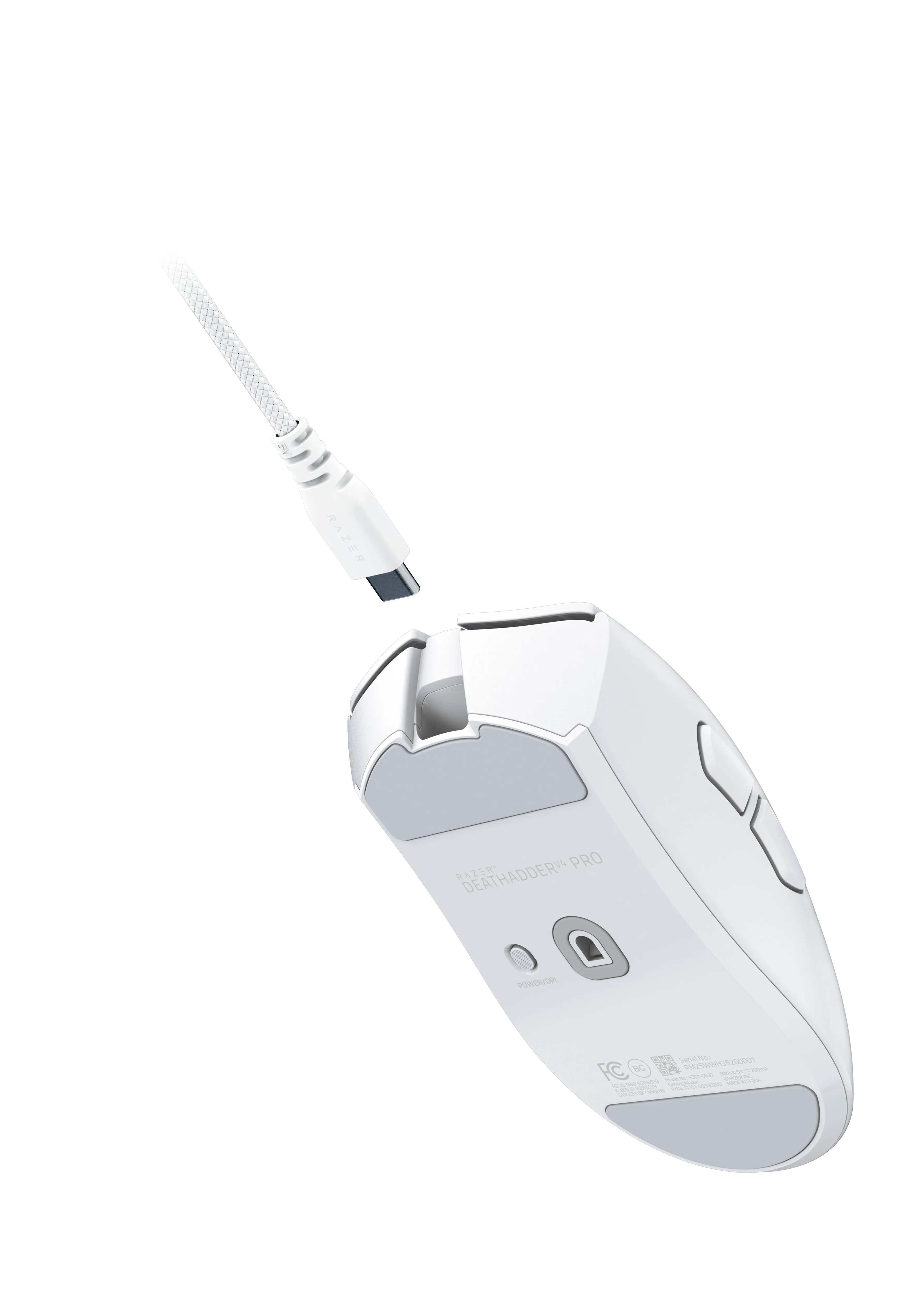 Razer DeathAdder V4 Pro Wireless Gaming Mouse, White