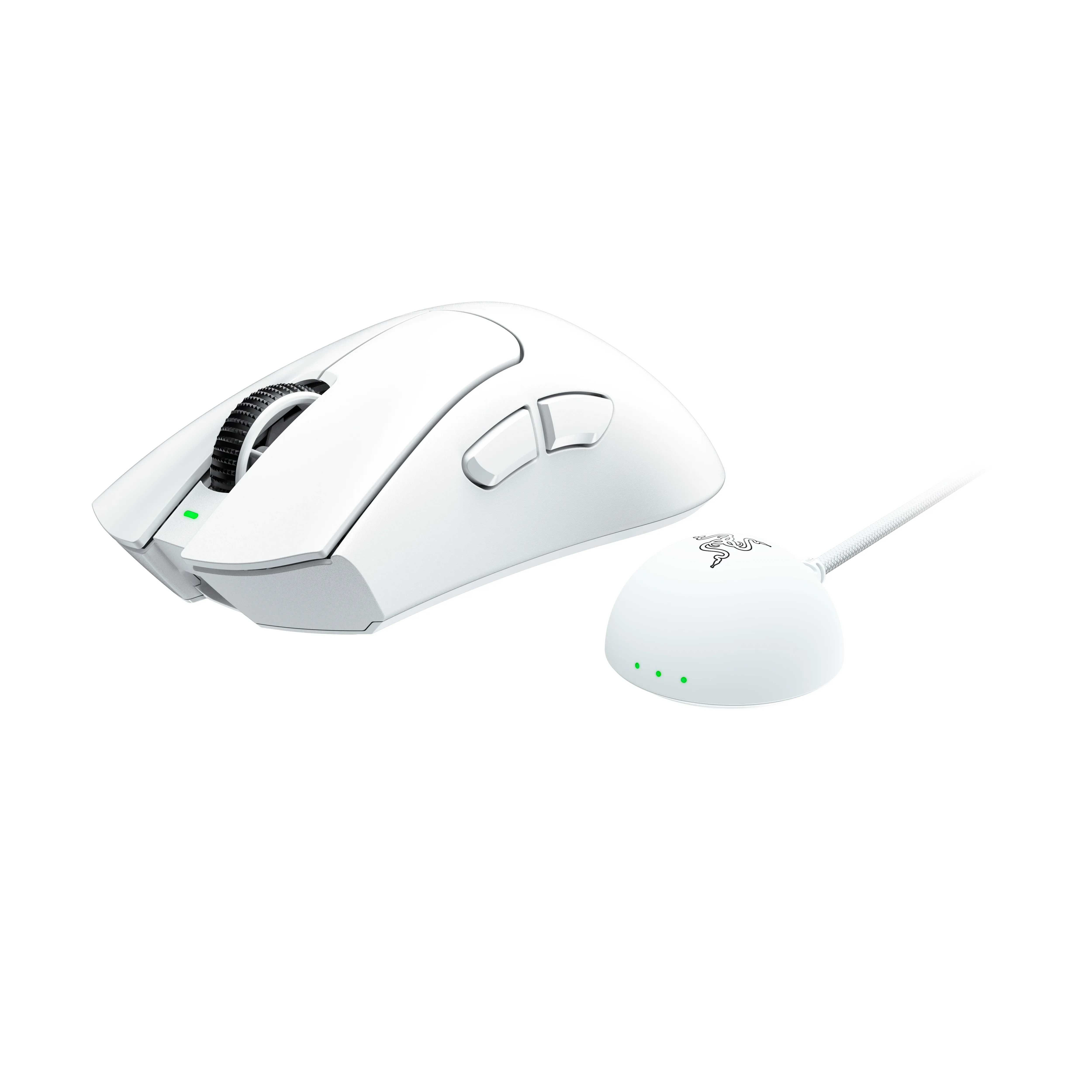 Razer DeathAdder V4 Pro Wireless Gaming Mouse, White