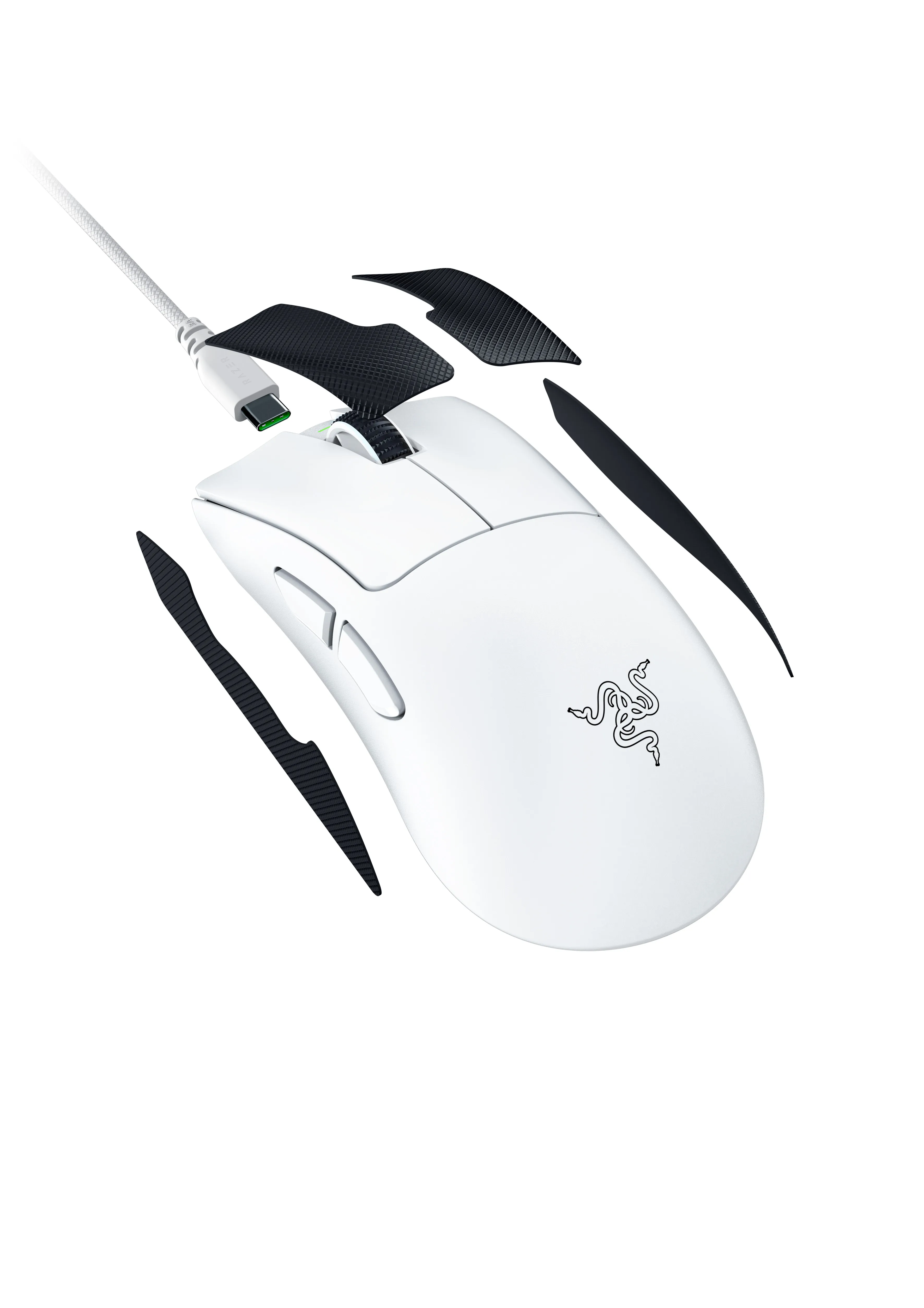 Razer DeathAdder V4 Pro Wireless Gaming Mouse, White