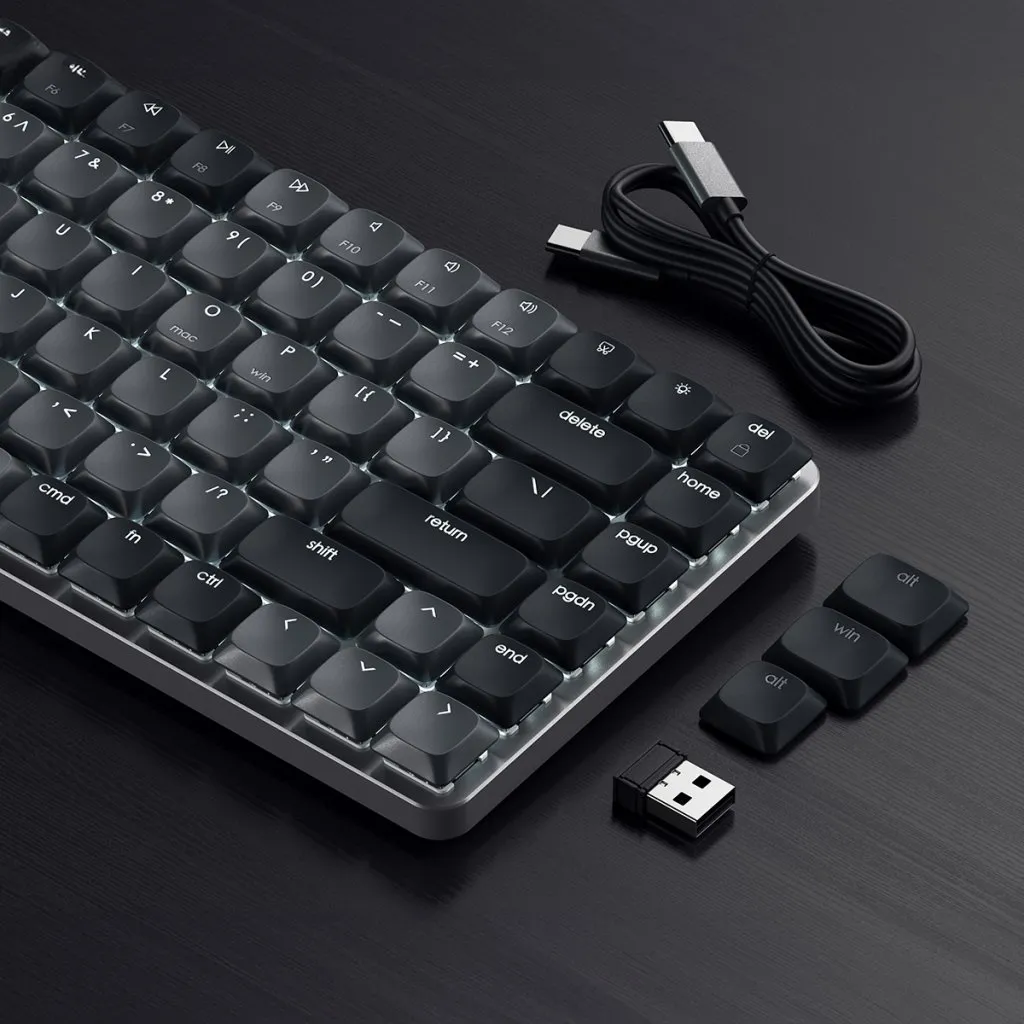 Satechi SM1 Tactile Low-Profile Brown - trådlös tangentbord, mörk
