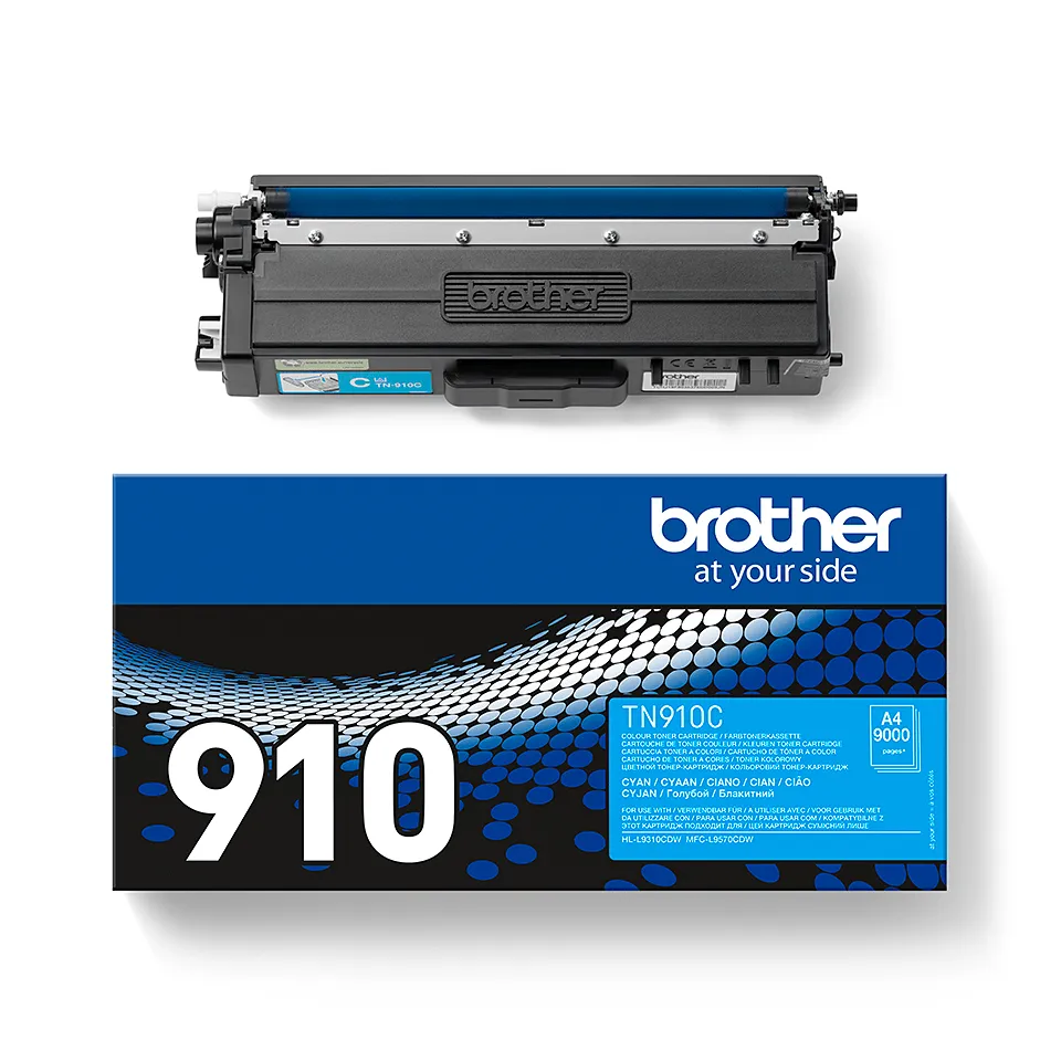 Brother TN910C High Yield Toner Cartridge, Cyan