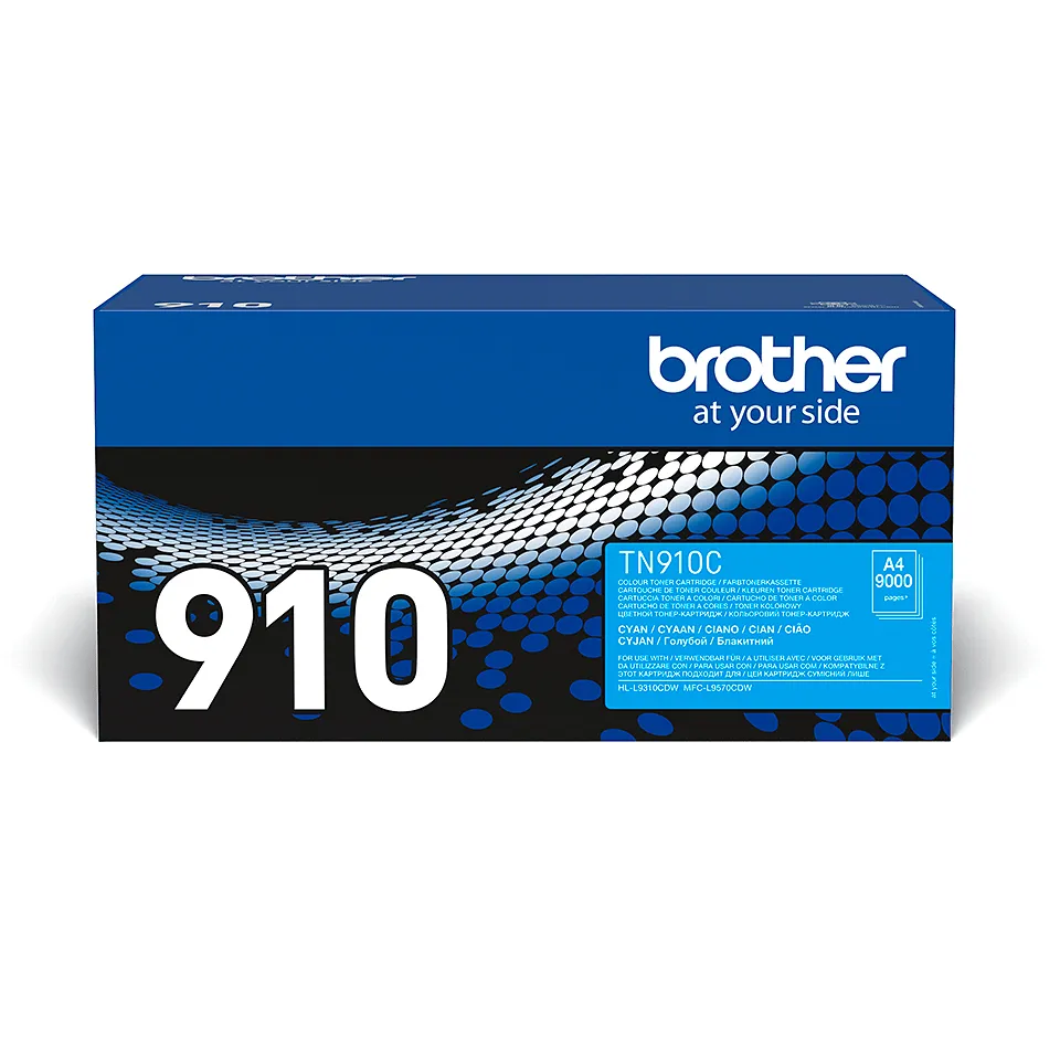Brother TN910C High Yield Toner Cartridge, Cyan