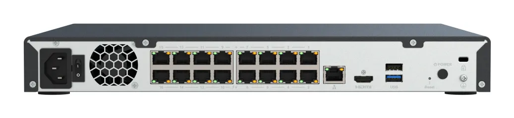 QNAP TVR-AI200-16CH-16P - Verkkovideotallennin, Musta