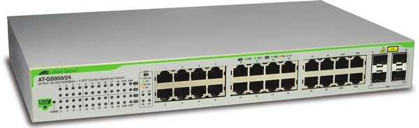 ALLIED 24x10/100/1000BaseT WebSmart switch with 4 unpopulated SFP bays