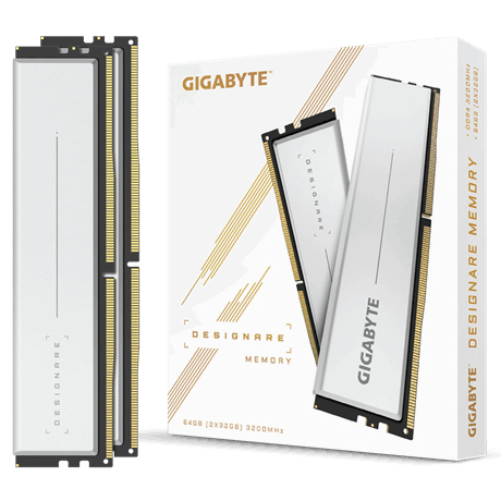 Gigabyte DESIGNARE Memory 64GB (2-KIT) DDR4 CL16 2x32GB 3200MHz