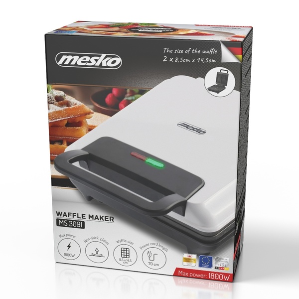 ADLER MS 3091 Waffle Iron 1800 W White