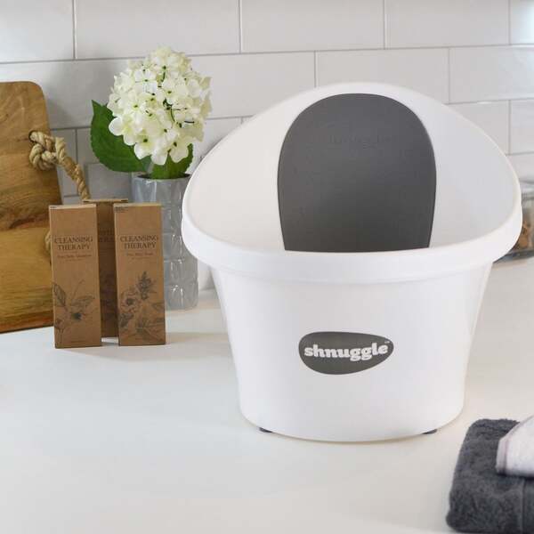 Shnuggle Baby Bath Grey and Stars Plug