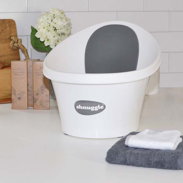 Shnuggle Baby Bath Grey and Stars Plug